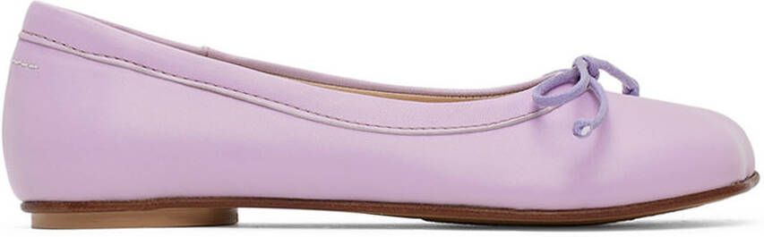 MM6 Maison Margiela Kids Purple Ballerina Flats - Picture 5