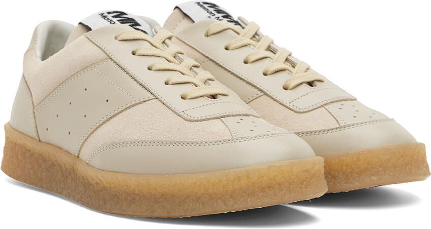 MM6 Maison Margiela Beige 6 Court Sneakers - Picture 2