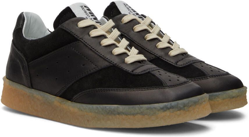 MM6 Maison Margiela Black 6 Court Sneakers - Picture 2