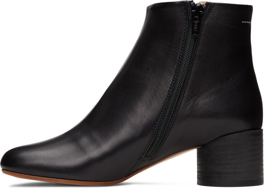 MM6 Maison Margiela Black Anatomic 6 Ankle Boots - Picture 3