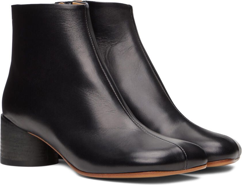 MM6 Maison Margiela Black Anatomic 6 Ankle Boots - Picture 2