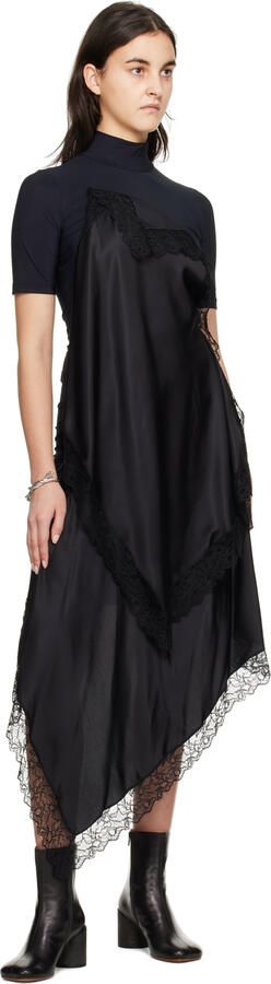 MM6 Maison Margiela Black 6 Anatomic Ankle Boots - Picture 4