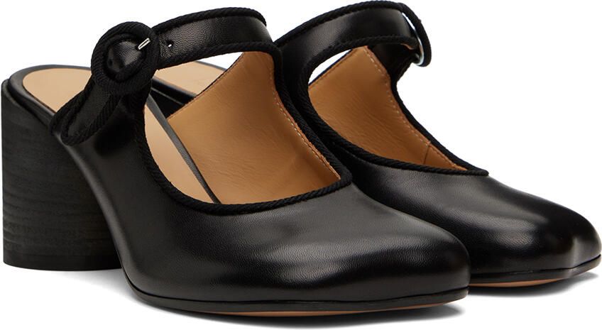 MM6 Maison Margiela Black Anatomic Mules - Picture 2