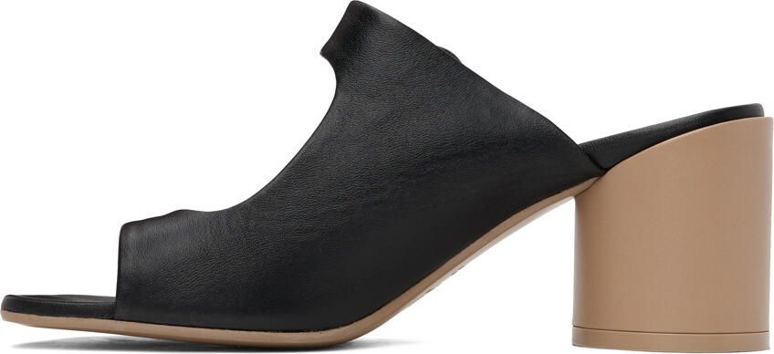 MM6 Maison Margiela Black & Red Sunken Buckle Sandals - Picture 3