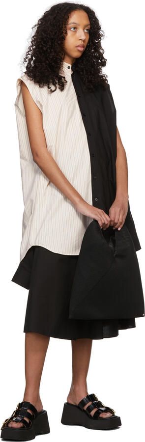 MM6 Maison Margiela Black Buckle Wedge Sandals - Picture 4