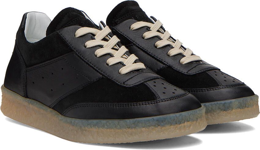 MM6 Maison Margiela Black Court Sneakers - Picture 2