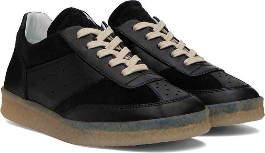 MM6 Maison Margiela Black Court Sneakers - Picture 2