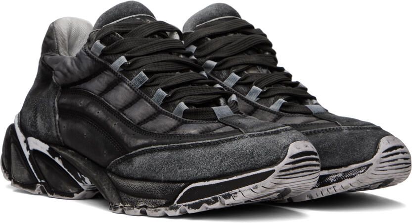 MM6 Maison Margiela Black Distressed Sneakers - Picture 3