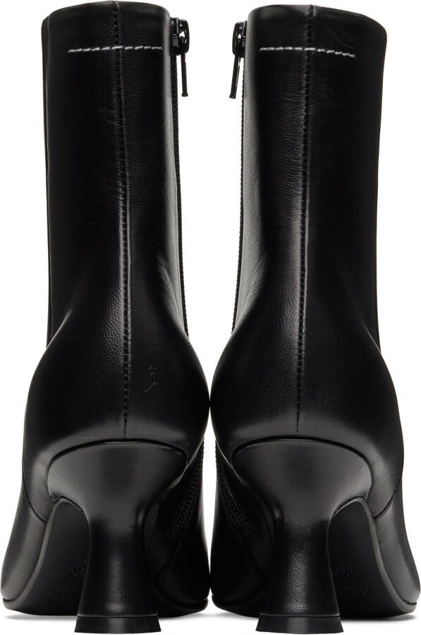 MM6 Maison Margiela Black Nappa Leather Heels - Picture 3