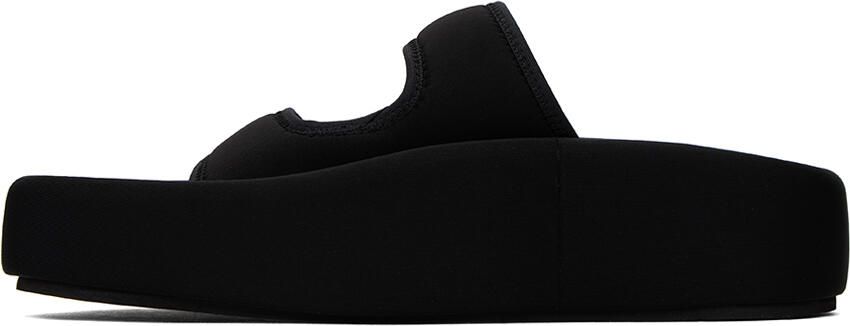 MM6 Maison Margiela Black Platform Slides - Picture 3