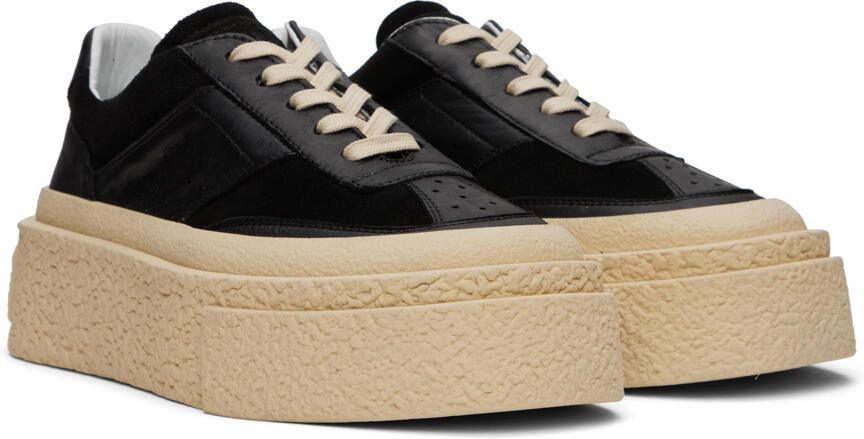 MM6 Maison Margiela Black Platform Sneakers - Picture 2