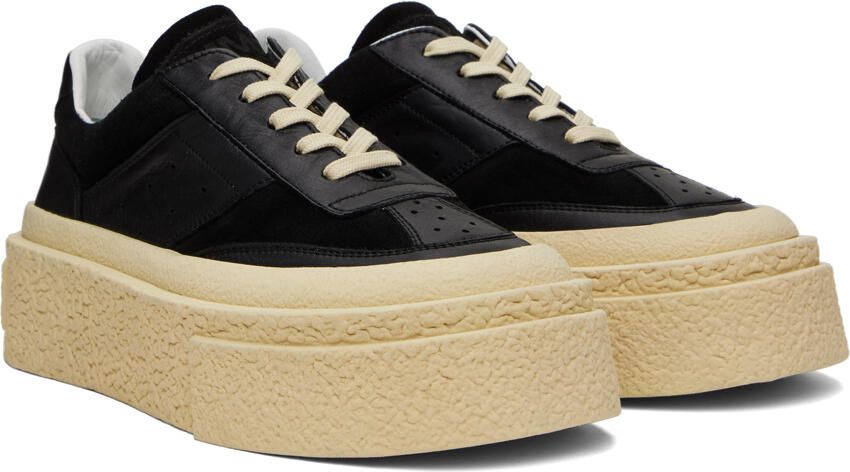 MM6 Maison Margiela Black Platform Sneakers - Picture 2