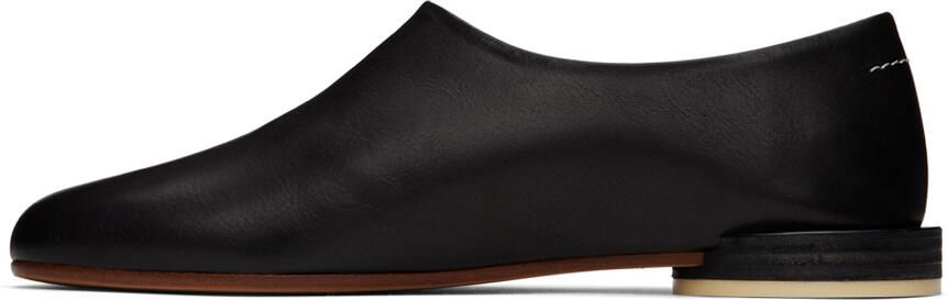 MM6 Maison Margiela Black Square Toe Loafers - Picture 3