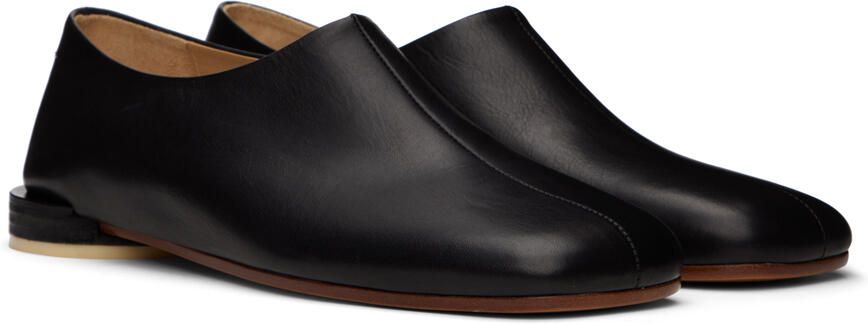 MM6 Maison Margiela Black Square Toe Loafers - Picture 2