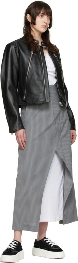 MM6 Maison Margiela Black Suede Platform Sneakers - Picture 6