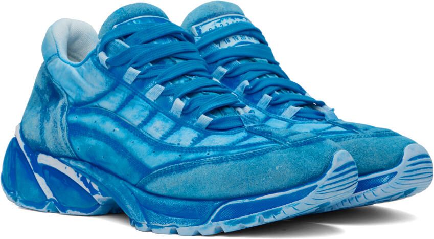 MM6 Maison Margiela Blue Distressed Sneakers - Picture 2