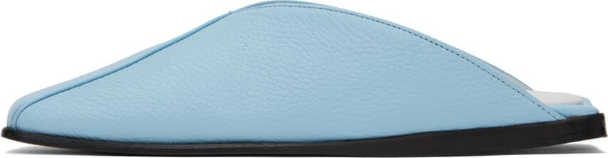 MM6 Maison Margiela Blue Square Toe Slippers - Picture 4