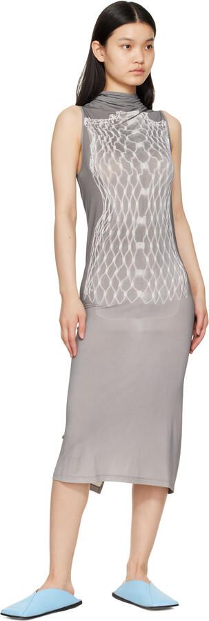 MM6 Maison Margiela Blue Square Toe Slippers