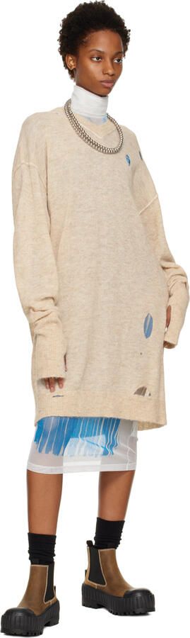 MM6 Maison Margiela Brown Chunky Chelsea Boots - Picture 4