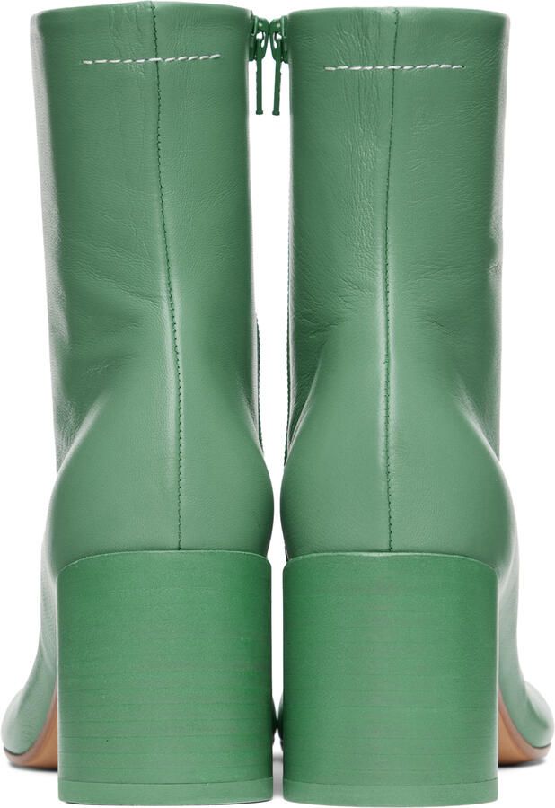 MM6 Maison Margiela Green Anatomic 70 Boots - Picture 3