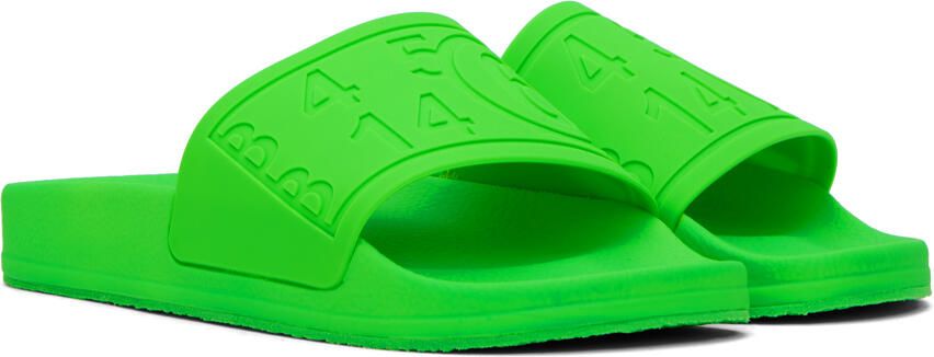 MM6 Maison Margiela Green Embossed Sandals - Picture 2
