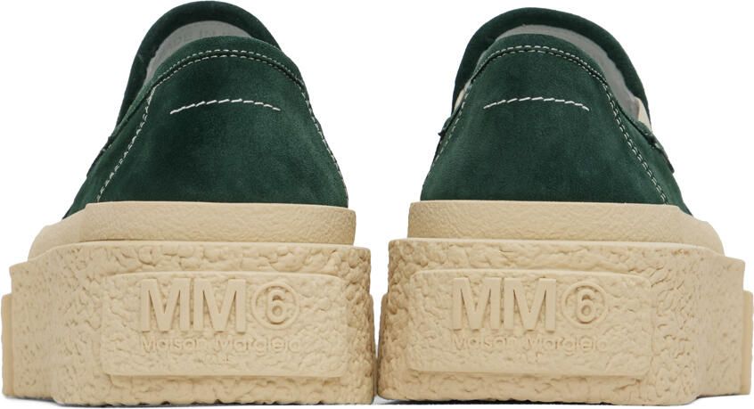 MM6 Maison Margiela Green Platform Slip-On Sneakers