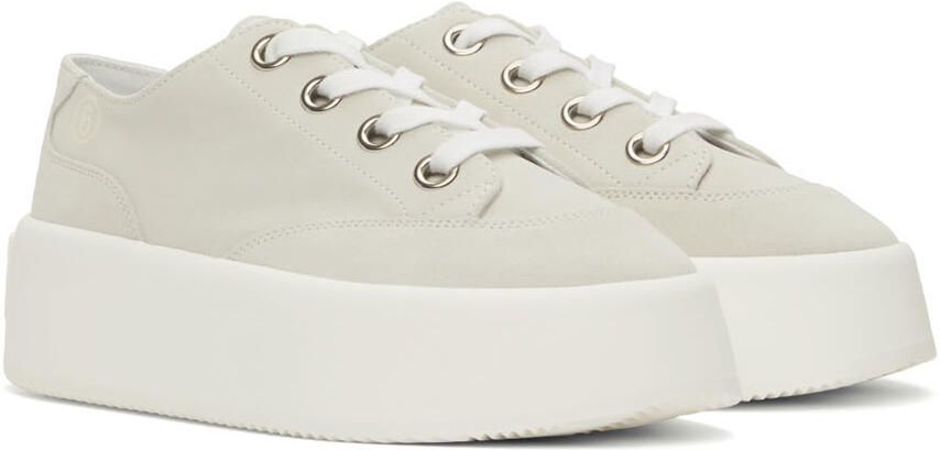 MM6 Maison Margiela Black Suede Platform Sneakers - Picture 3