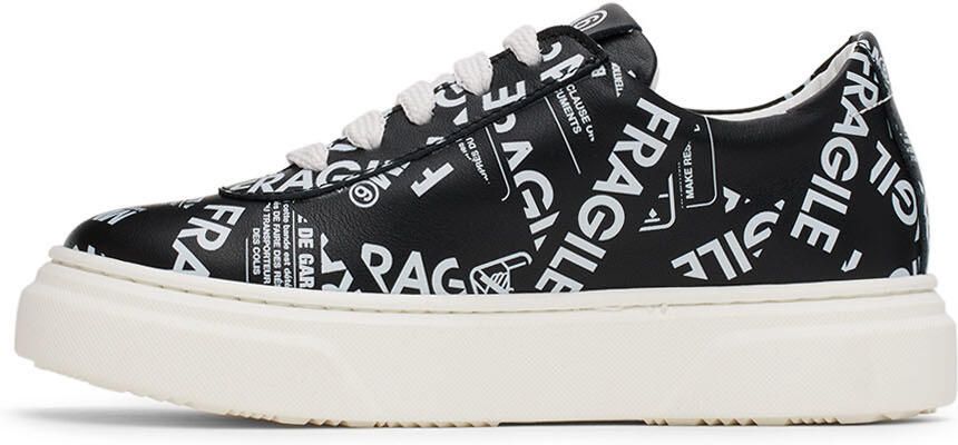 MM6 Maison Margiela Kids Black All Over Logo Sneakers - Picture 3
