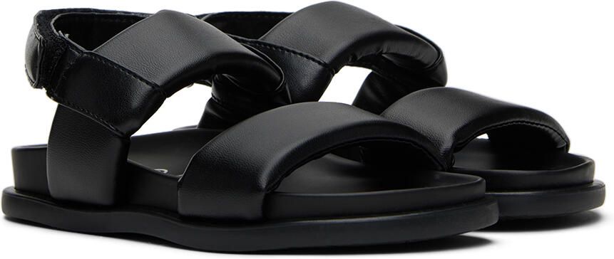 MM6 Maison Margiela Kids Black Leather Sandals