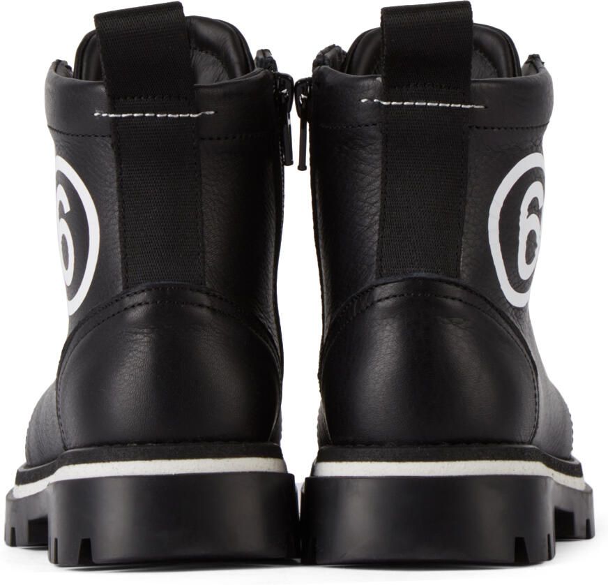 MM6 Maison Margiela Kids Black Logo Boots