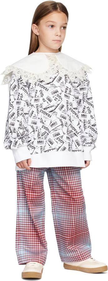 MM6 Maison Margiela Kids Off-White & Beige Paneled Sneakers - Picture 4