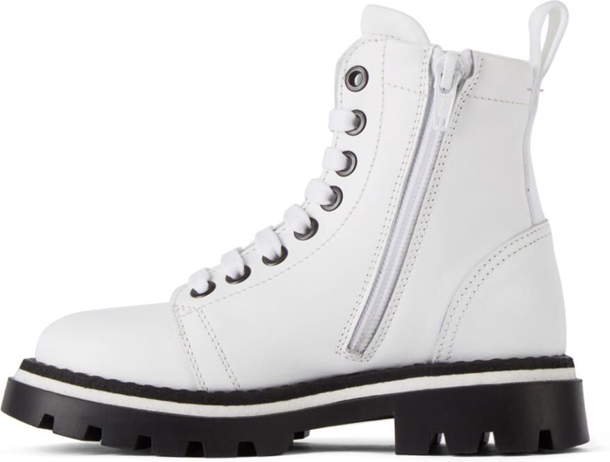 MM6 Maison Margiela Kids White Logo Boots - Picture 3