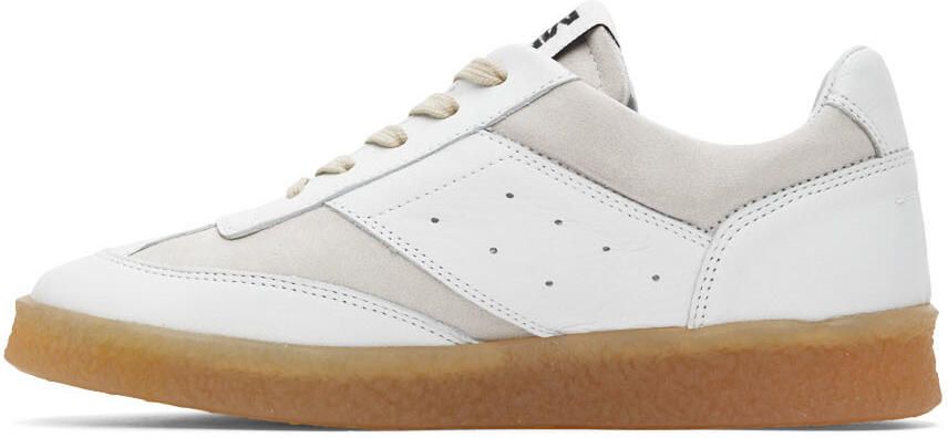 MM6 Maison Margiela Off-White 6 Court Sneakers - Picture 3
