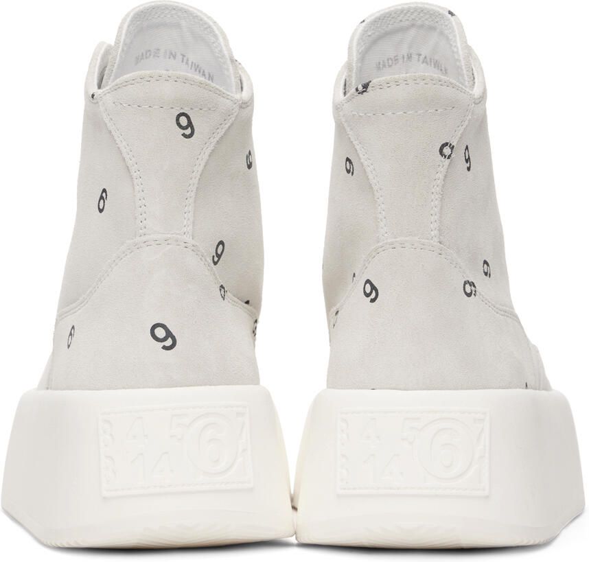 MM6 Maison Margiela Off-White 6 Platform High Sneakers