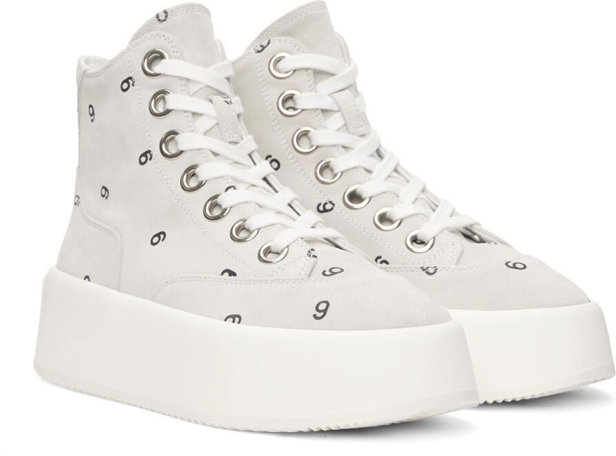 MM6 Maison Margiela Off-White 6 Platform High Sneakers - Picture 2