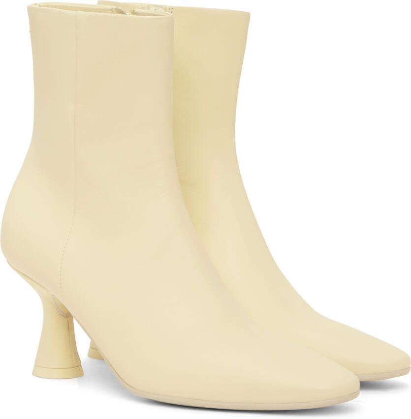 MM6 Maison Margiela Off-White 6-Stamp Boots