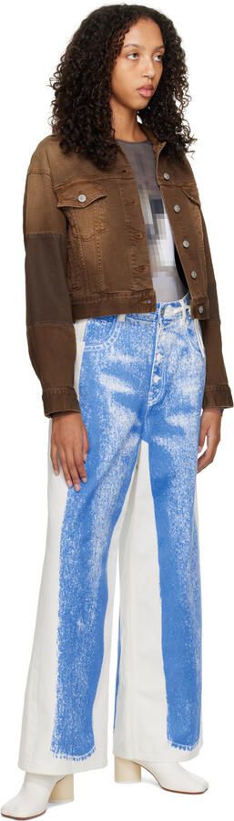 MM6 Maison Margiela Off-White Faux-Leather Boots - Picture 4