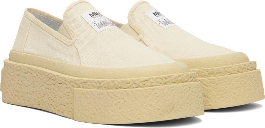 MM6 Maison Margiela Off-White Platform Sneakers - Picture 2