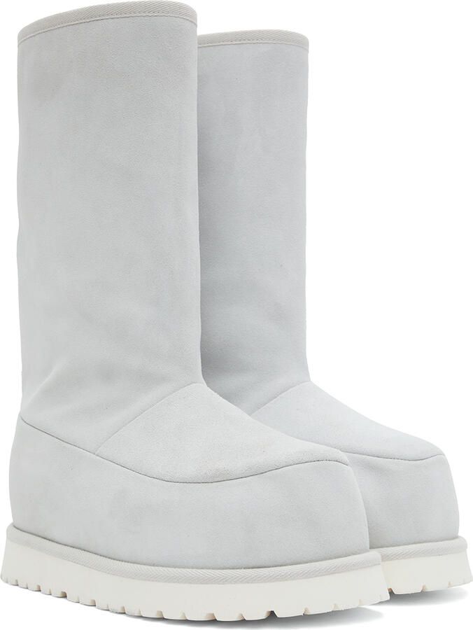 MM6 Maison Margiela Off-White Suede Boots - Picture 3