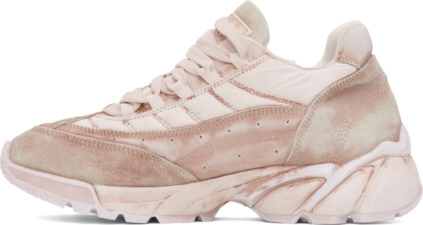 MM6 Maison Margiela Pink Smudged Sneakers - Picture 3