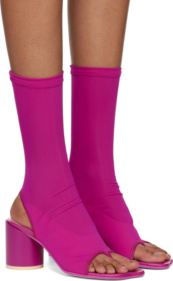 MM6 Maison Margiela Pink Sock Heels - Picture 2