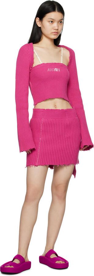 MM6 Maison Margiela Pink Sunken Sandals - Picture 3