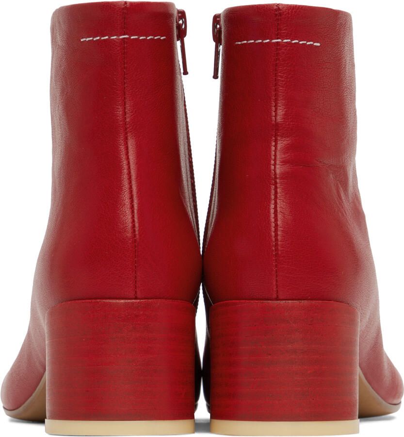 MM6 Maison Margiela Red Anatomic 45 Boots