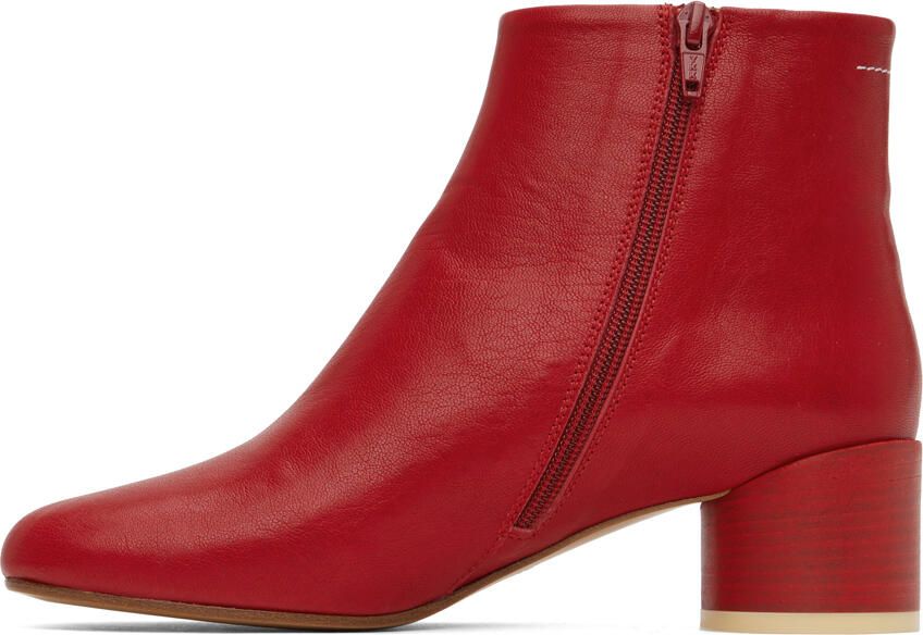 MM6 Maison Margiela Red Anatomic 45 Boots - Picture 3