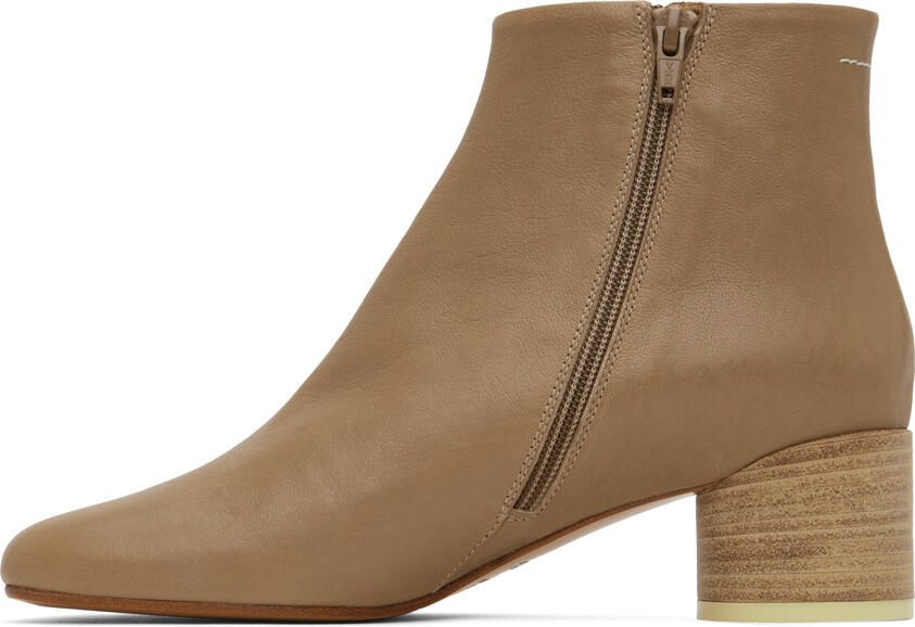 MM6 Maison Margiela Tan Anatomic 45 Boots - Picture 3