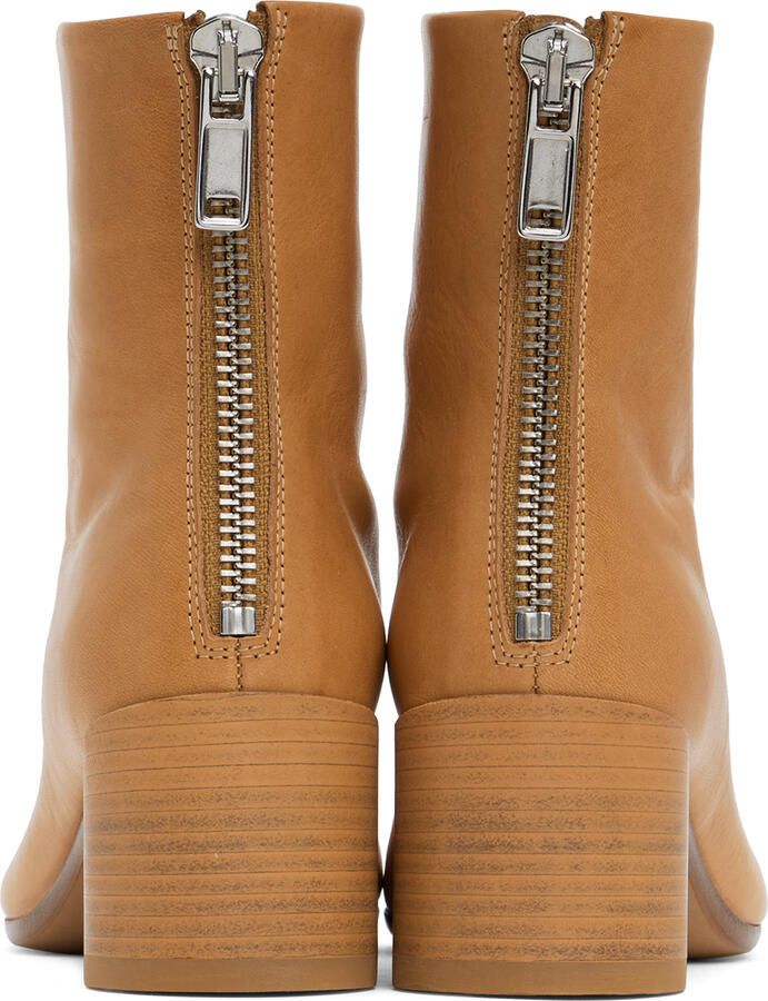 MM6 Maison Margiela Tan Anatomic Ankle Boots - Picture 2