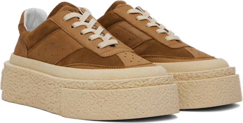 MM6 Maison Margiela Tan Platform Sneakers - Picture 2