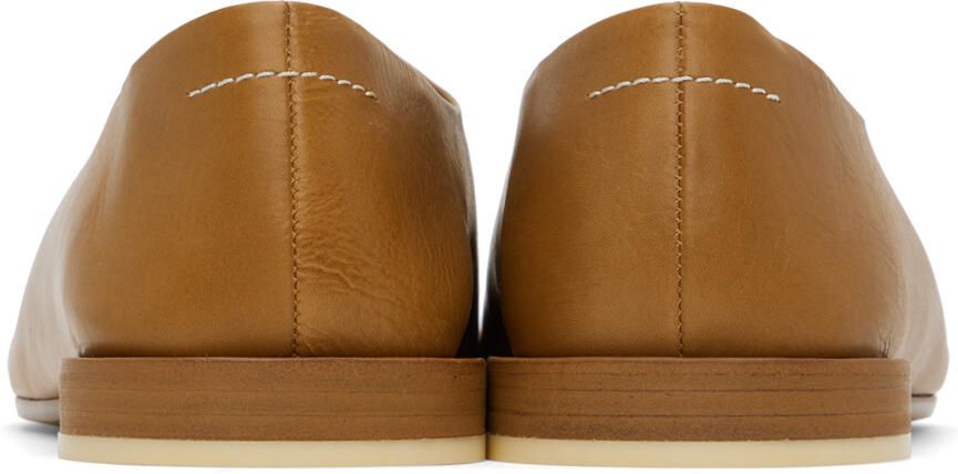 MM6 Maison Margiela Tan Square Toe Loafers