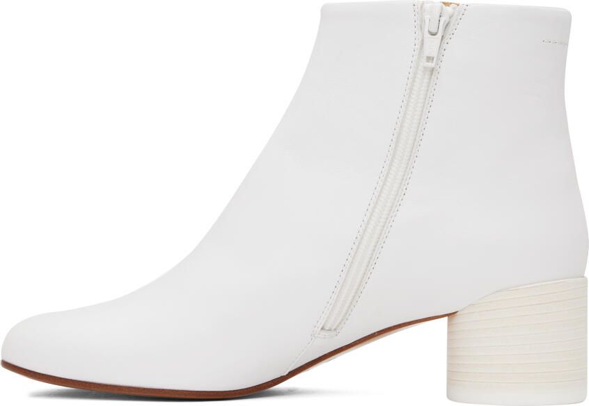 MM6 Maison Margiela White Anatomic 45 Boots - Picture 3