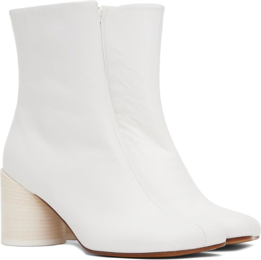 MM6 Maison Margiela White Anatomic 70 Boots